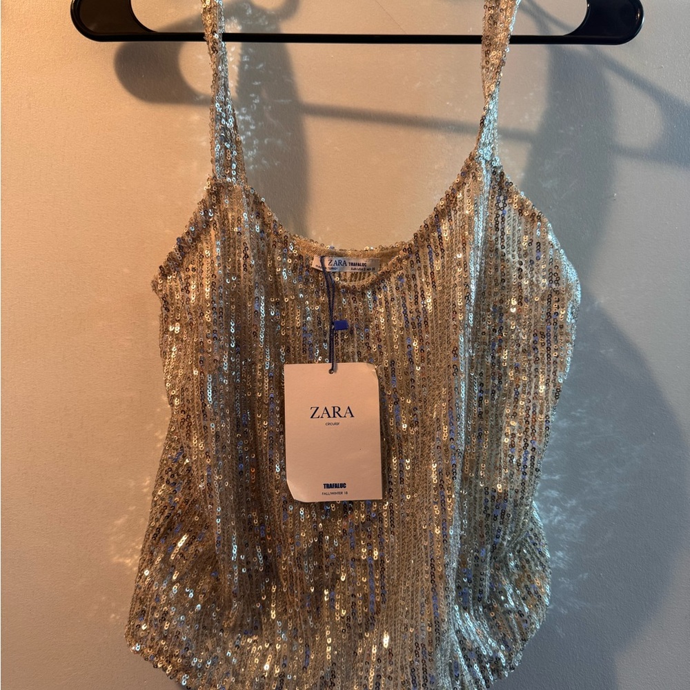 Zara Gold Sequin Camisole